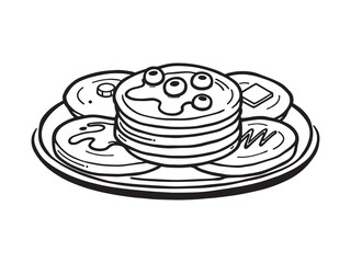 Pepperoni Pizza Line Art