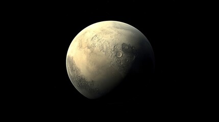 A large planet in the sky with a dark background. The planet is the main focus of the image