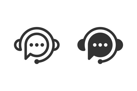 Customer support icon set. help, service or assistance. Ideal for websites, apps