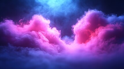 Vibrant, colorful, smoky cloudscapes