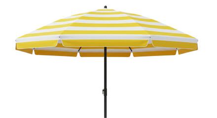 Yellow and white striped beach umbrella summer outdoor sunshade patio garden parasol protection accessory