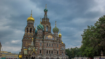 Church of the Savior on Spilled Blood timelapse hyperlapse.