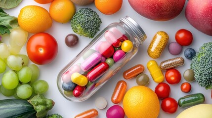 Vibrant Vitamins and Fruits: A Healthy Lifestyle Choice