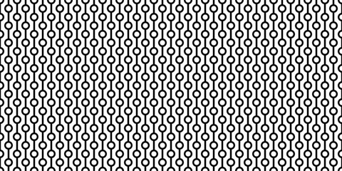 Abstract network background. Seamless geometric pattern with circles, lines.