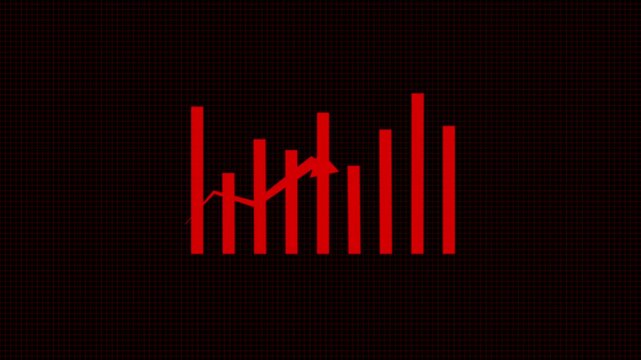 Abstract business graph incresed and decrease  Business graph chart bar growth report and arrow growth, success business graph business arrow down