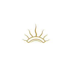 Sun vector logo combined with crown