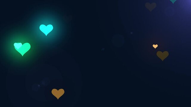 Heart falling tutorial along a flash at the corner.