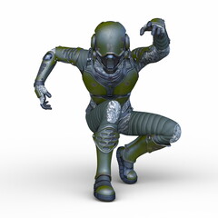 サイバーマン　3DCGレンダリング