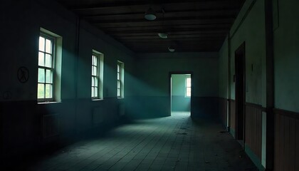 Echoes in the Dark An Abandoned Building Becomes a Stage for a Chilling Crime Scene created with generative ai