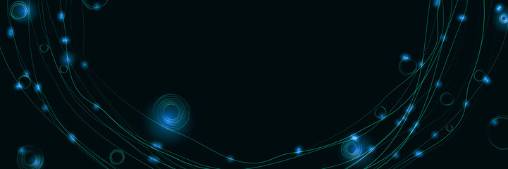 Abstract background with circular lines for technology presentations, AI concepts, and digital network interfaces.