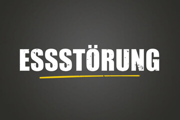 Essstoerung (eating disorder) - A blackboard with white text.