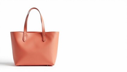 Stylish tote bag, isolated on pure white background , handbag, black, retro