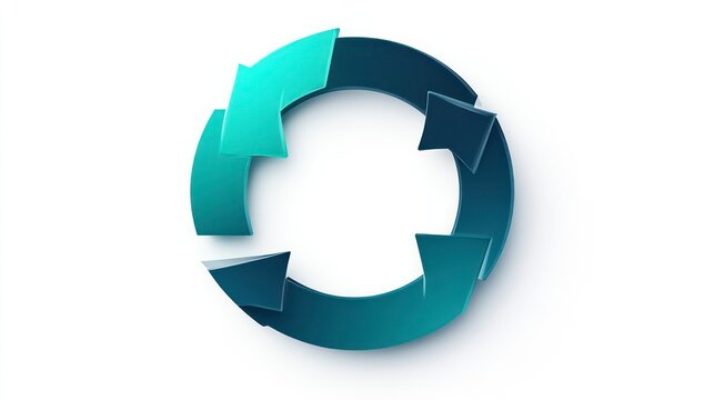 Circular Arrows Symbolizing Continuous Flow and Cycle Ideal for Business Technology and Proc
