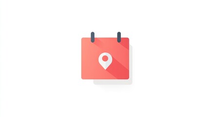 Calendar Icon with Location Pin Modern Design for Scheduling and Navigation Needs