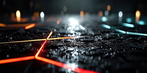 Futuristic Gaming Background with Neon Lights