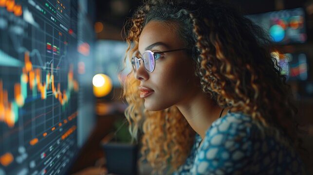 Digital marketing team using advanced analytics to predict future trends and adjust their content strategy accordingly