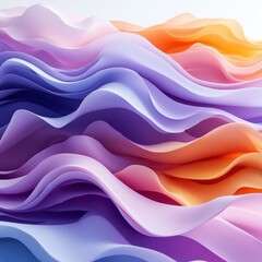 Obraz premium Vibrant Abstract Background with Flowing Waves in Pastel Colors and Smooth Texture