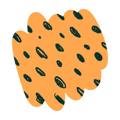 Abstract paper cutout shapes, organic geometric figures inspired, colorful summer texture, creative kid friendly design. Flat vector illustration isolated on white background.