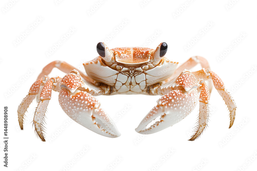 Poster Crab with distinctive claws and detailed shell features on a transparent background ready for culinary presentation or artistic use