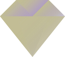 Elegant Shiny Multicolor Diamond Icon – Minimal Side Profile Vector for Luxury UI, Web & Branding Design