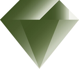 Elegant Shiny Multicolor Diamond Icon – Minimal Side Profile Vector for Luxury UI, Web & Branding Design