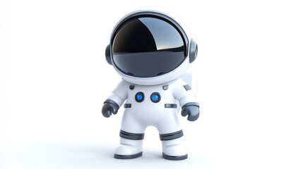 A cute astronaut in a space suit ready for exploration and adventure