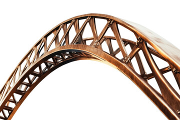 Rusty iron arch bridge design with bold structural elements, great for architectural visualization and creative projects