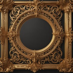 Obraz premium Intricate gold filigree frames, ornate detailing , album, texture, craft
