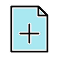 Obraz premium Flat icon design - add file