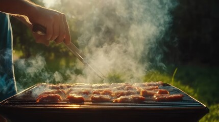Summer BBQ: Delicious Grilled Meat Outdoors
