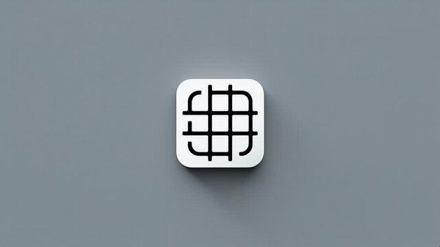 A Simple and Clean Line-Based Graphic Representing a Structured Network, Available in Black and White on a Transparent Backdrop