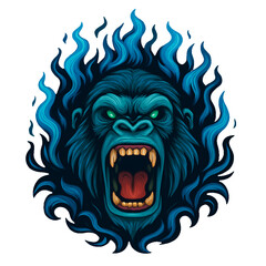 Fototapeta premium vector illustration of a scary monster