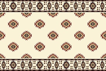 Native pattern american tribal indian ornament pattern geometric ethnic textile pattern navajo mexican fabric seamless Vector decoration fashion