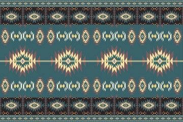 Native pattern american tribal indian ornament pattern geometric ethnic textile pattern navajo mexican fabric seamless Vector decoration fashion