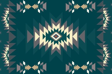 Native pattern american tribal indian ornament pattern geometric ethnic textile pattern navajo mexican fabric seamless Vector decoration fashion