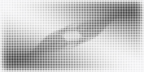 Black halftone pattern on white background. Linear halftone background. Vector illustration isolated on white background. vector