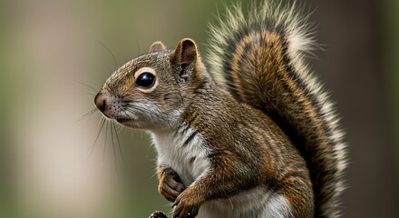 Curious Squirrel Close-Up Portrait