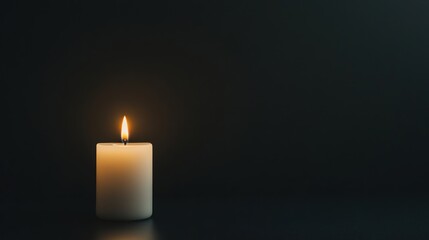 A Single Lit Candle in the Dark: A Symbol of Hope and Remembrance