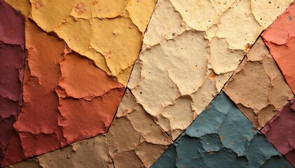 Geometric tapestry wallpaper, muted earth tones, subtle texture, subtle, geometric