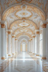 Grand Palace Hallway Interior.