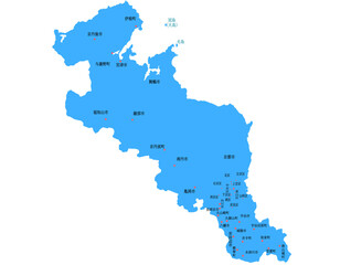 Fototapeta premium 京都府 地図 ブルー 斑点 イラスト