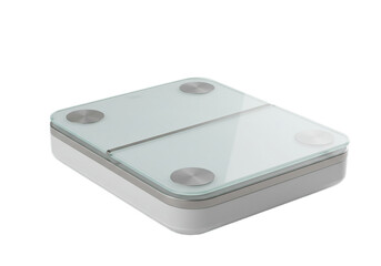 Scale with Glass Top on Transparent Background for Health Monitoring