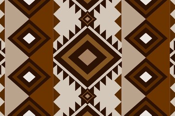 Native pattern american tribal indian ornament pattern geometric ethnic textile pattern navajo mexican fabric seamless Vector decoration fashion