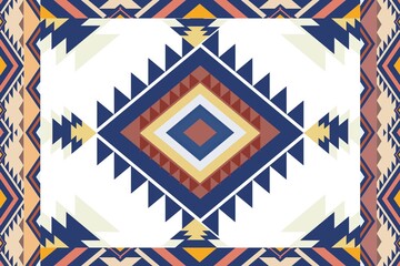 Native pattern american tribal indian ornament pattern geometric ethnic textile pattern navajo mexican fabric seamless Vector decoration fashion