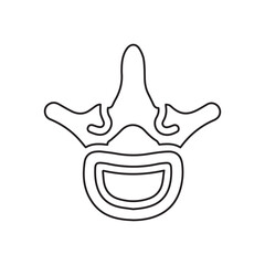 lumbar vertebrae line icon