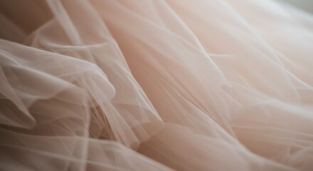 Soft Pink Tulle Fabric Fashion Background