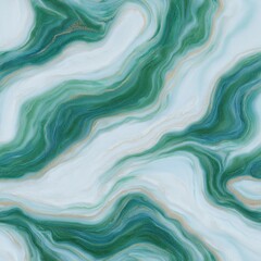 Obraz premium Elegant Teal and Gold Abstract Marble Texture Background Swirls Design for Luxury Projects