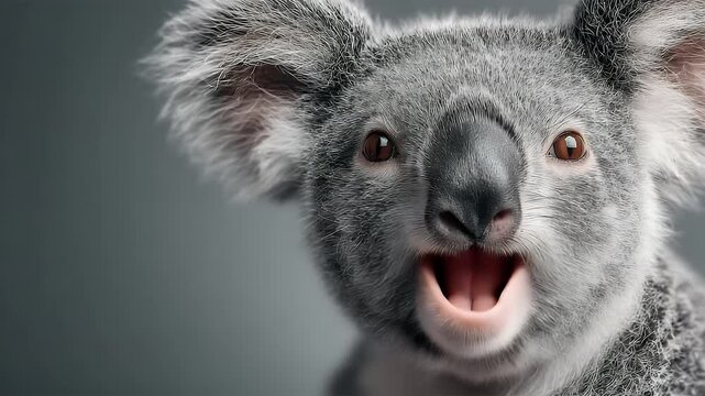 Close up koala face