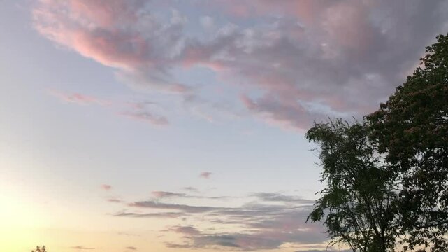sunset in the sky