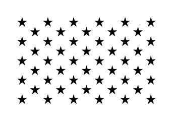 Rowed stars icon set isolated on white background.